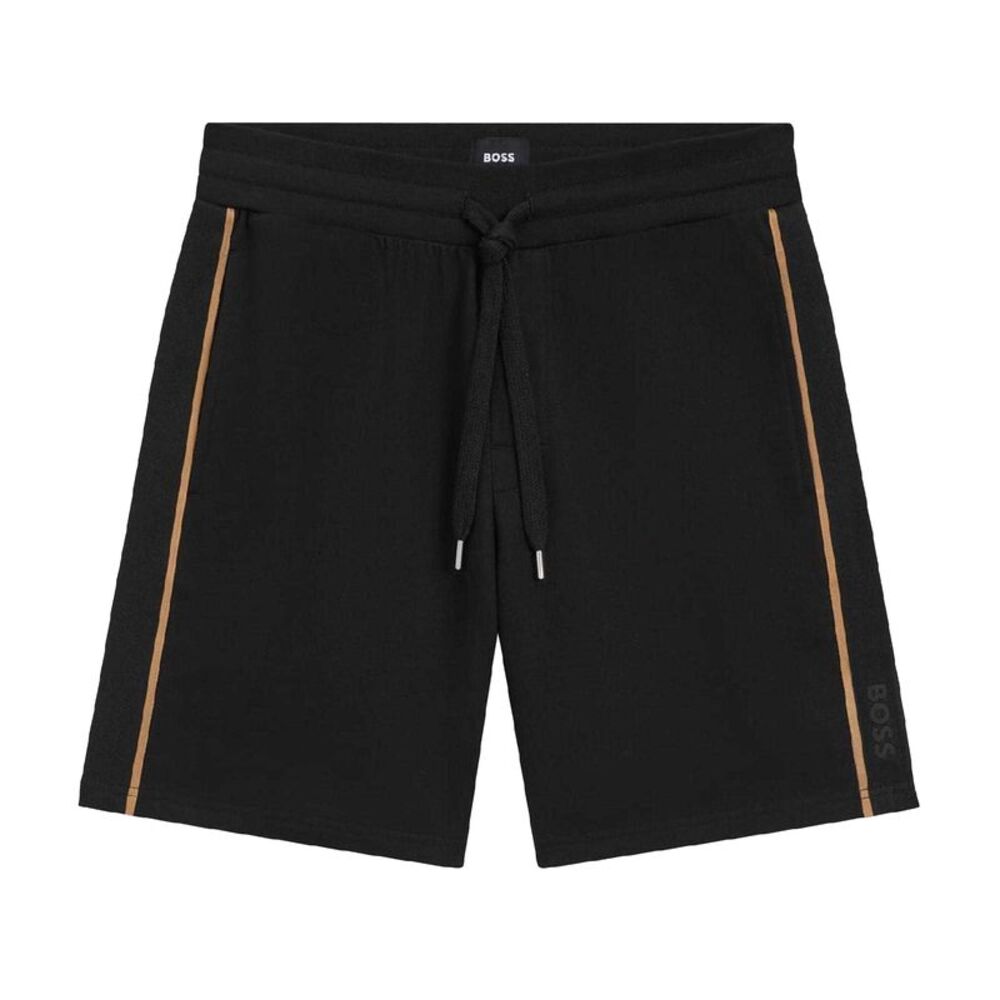 Boss Mens Cotton Tape Straight Shorts / Black